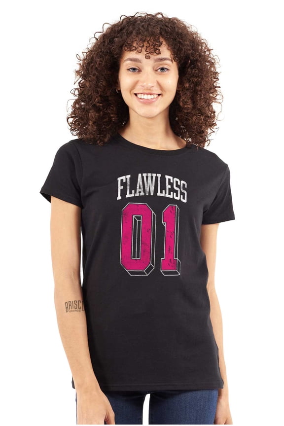 Flawless Cute Athletic Sporty Jersey Womens Slim Fit Graphic Tee Brisco Brands M