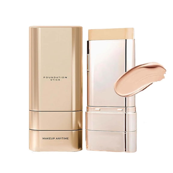 Flawless & Long-Lasting Dual-Ended Foundation Stick, 2-In-3 Contouring Foundation Full Coverage Cream Sunscreen, Long-Lasting for All Skin Types