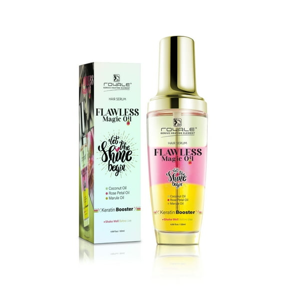 Flawless Magic Oil Hair Serum | Coconut Oil, Rose Petal Oil, Marula Oil with Keratin Booster