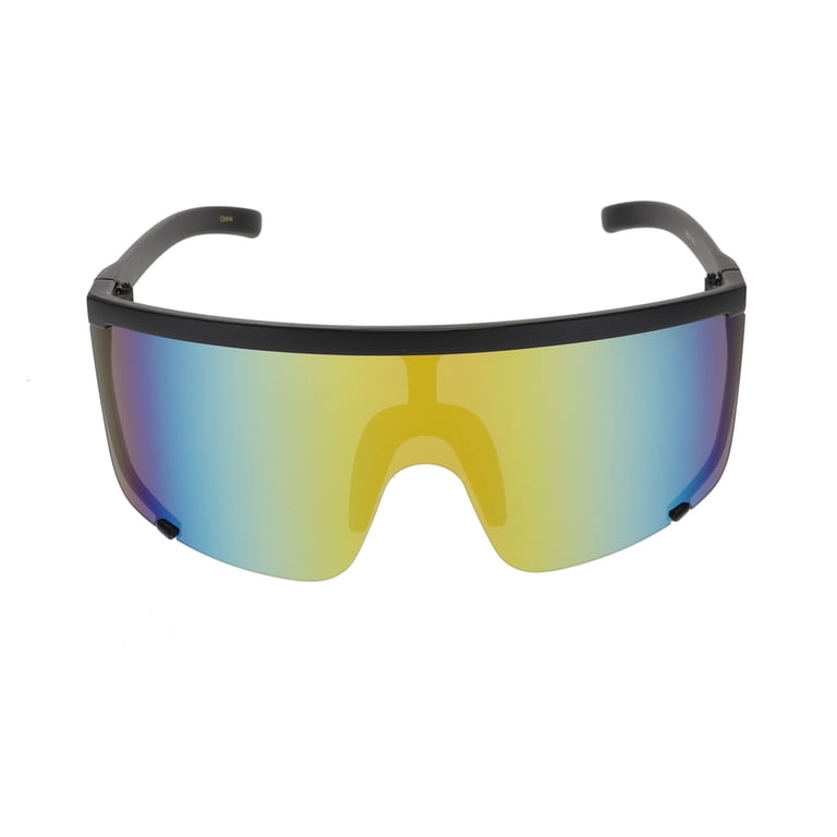 Flawless Oversized Super Shield Mirrored Lens Sunglasses  display picture 3