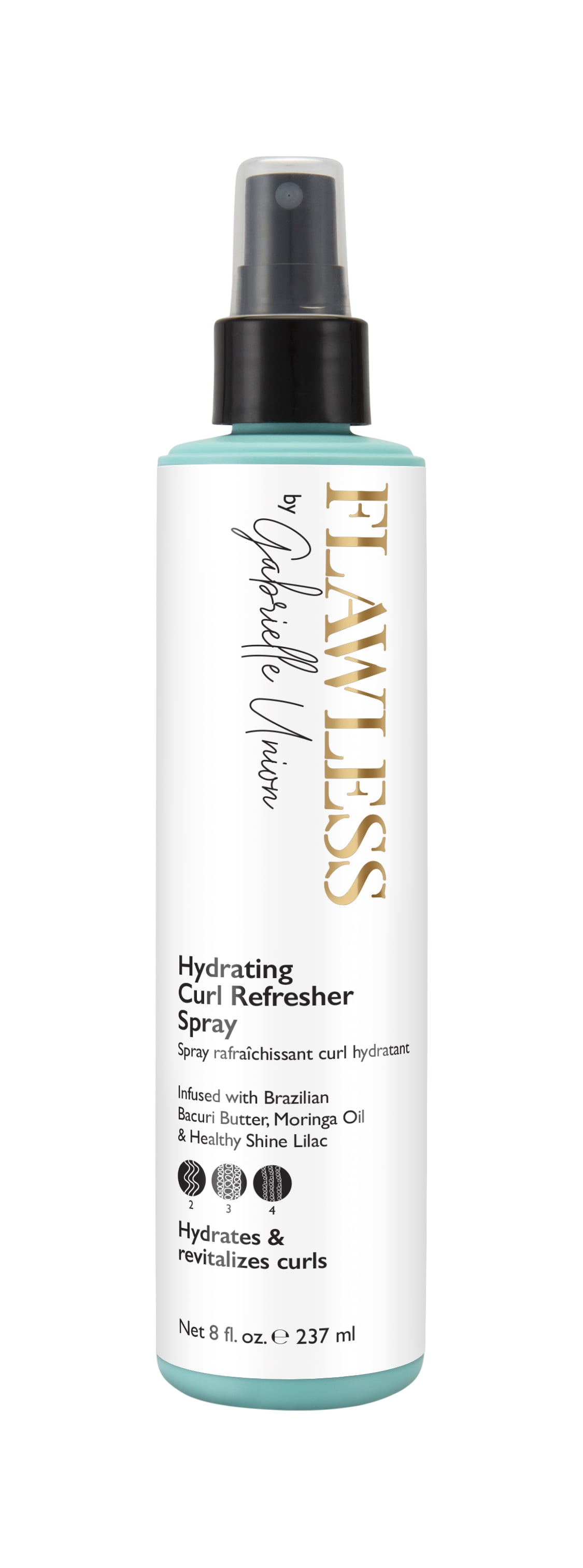 Flawless by Gabrielle Union Hydrating Curl Refresher Hair Spray for Curly and Coily Hair, 8 OZ