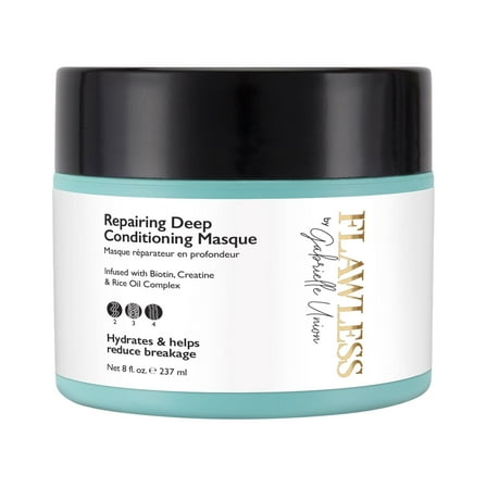 Flawless by Gabrielle Union Moisturizing Repairing Deep Conditioning Hair Treatment Mask with Biotin, Creatine & Rice Oil Complex, 8 fl oz