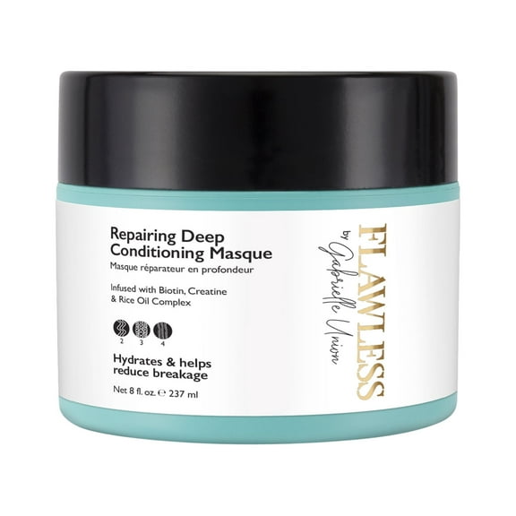 Flawless by Gabrielle Union Moisturizing Repairing Deep Conditioning Hair Treatment Mask with Biotin, Creatine & Rice Oil Complex, 8 fl oz