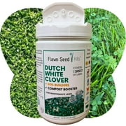 Flawn Seed Kits Dutch White Clover, Sun or Shade, Shaker Jar, Covers up to 500 Sqft