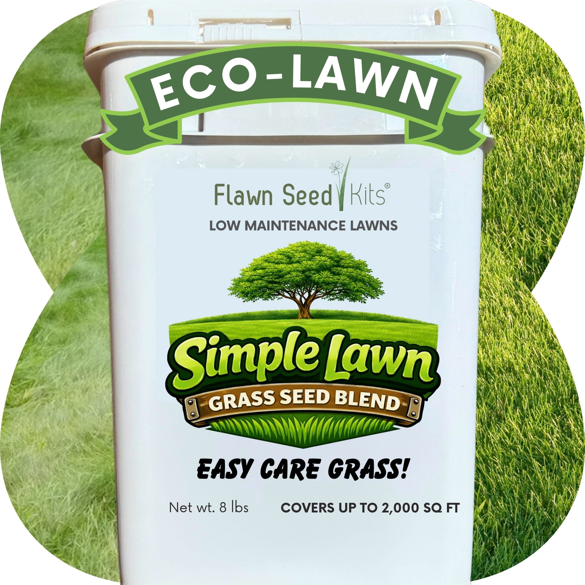Simple Lawn Mow Less Fine Fescue Grass Seed, 8 lb - Low Maintenance