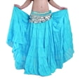 thumbnail image 1 of Flax 8m Tribal Skirt Tribal Dance Skirt Belly Dance Skirt Gypsy Skirt Big Swing Skirt Bohemia Skirt with Coins Hip Scarf,navyblue, 1 of 2