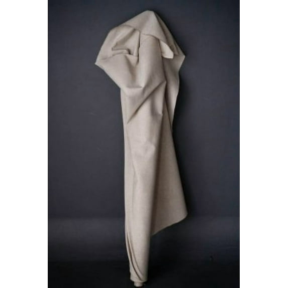 Flax Cotton Dry Oilskin Dress Fabric Natural - per yard