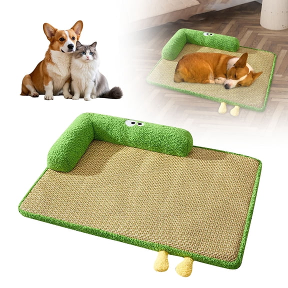 Flax Pet Bed For Dogs And Cats Chew Indoor Comfortable Home Room Sleeping
