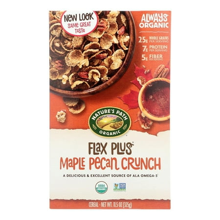 Flax Plus Organic Maple Pecan Crunch Cold Cereal, 11.7 Ounce -- 12 per Case.