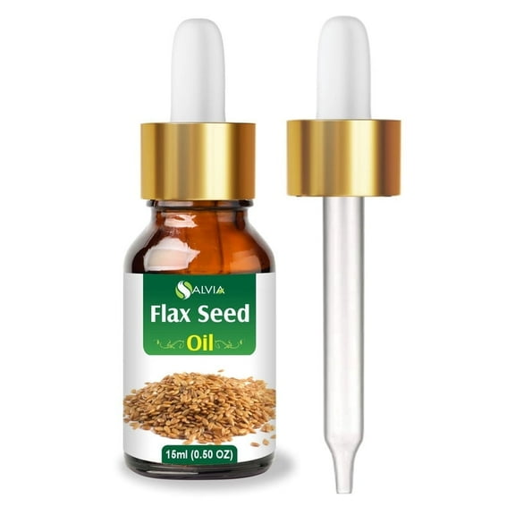 Flax Seed Oil 100% Natural Pure UNDILUTED Uncut Carrier Oil (0.5 fl oz)