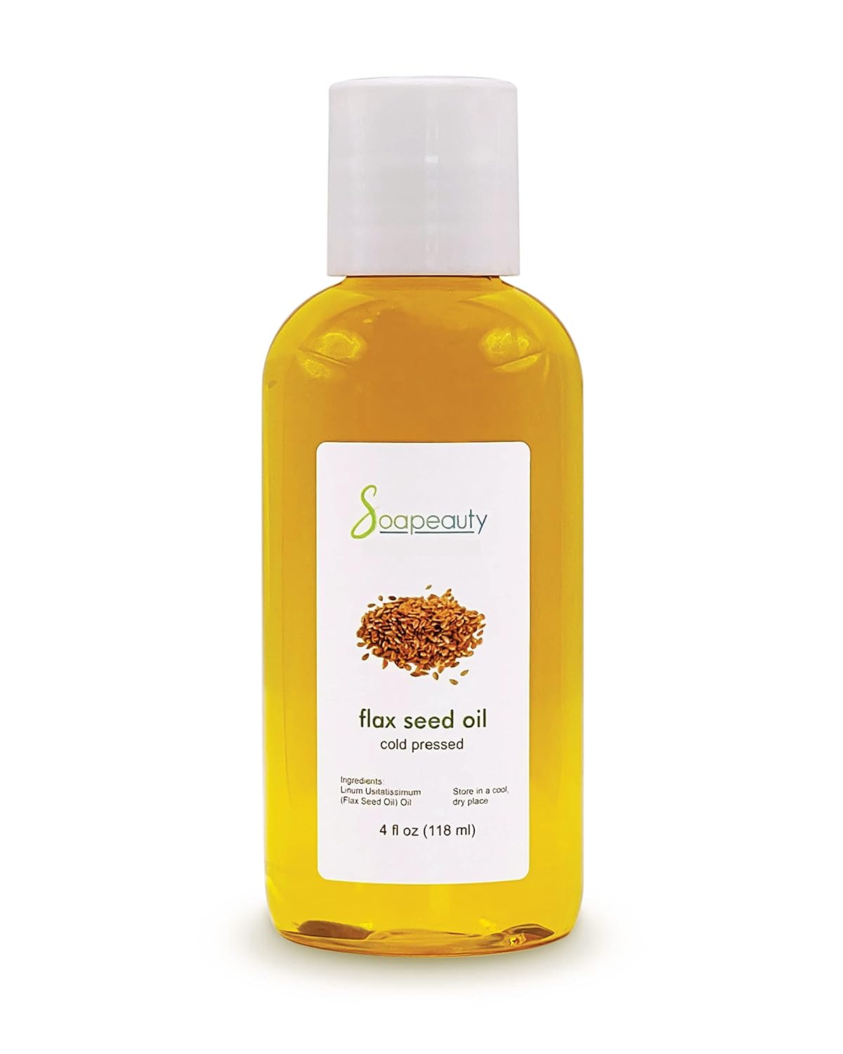 Flax Seed Oil Unrefined Cold Pressed 100 Pure and Natural for Skin, Hair and DIY Recipes