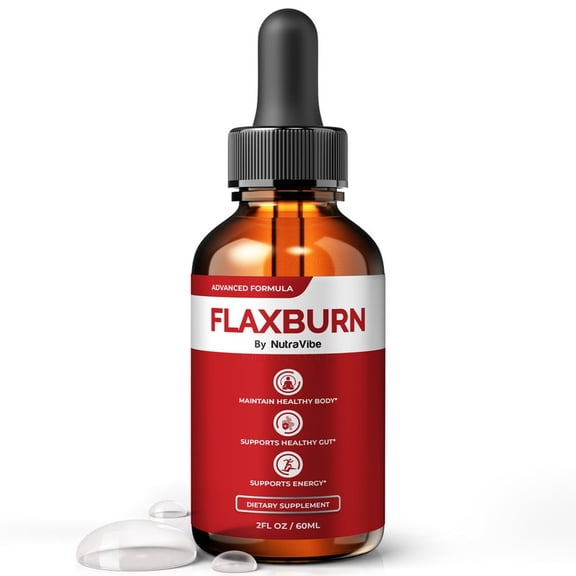 Flaxburn  Natural Daily Liquid Formula Designed to Align with Fitness Goals, Support an Active Lifestyle & Body Balance | Just a Few Drops for a Fit-Focused Routine (30 Servings)