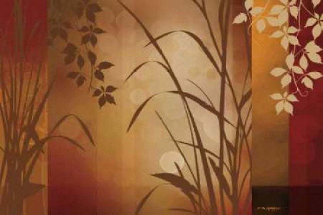Flaxen Silhouette Canvas Art - Edward Aparicio (12 x 18)