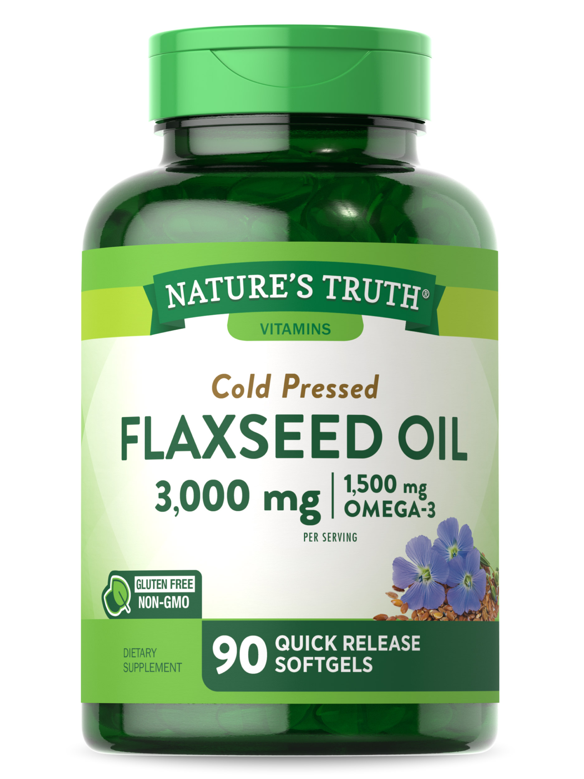 Spring Valley ColdPressed Flaxseed Oil Softgels, 1000mg, 200 Ct