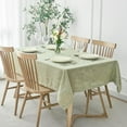 thumbnail image 1 of Flaxy Faux Linen Tablecloth with 2-Tone Slubby Yarn Textured Weaves Wrinkle Resistant Anti-Shrink Soft Table Cloth for Kitchen Dining Restaurant Tabletop Rectangle 60 x 120 Inch Sage, 1 of 5