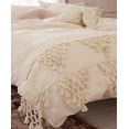 thumbnail image 1 of Flber outlet Ivory Duvet Cover Boho Cotton Tassel Bedspreads Comforter Quilt Cover 86"Wx90"L, 1 of 4