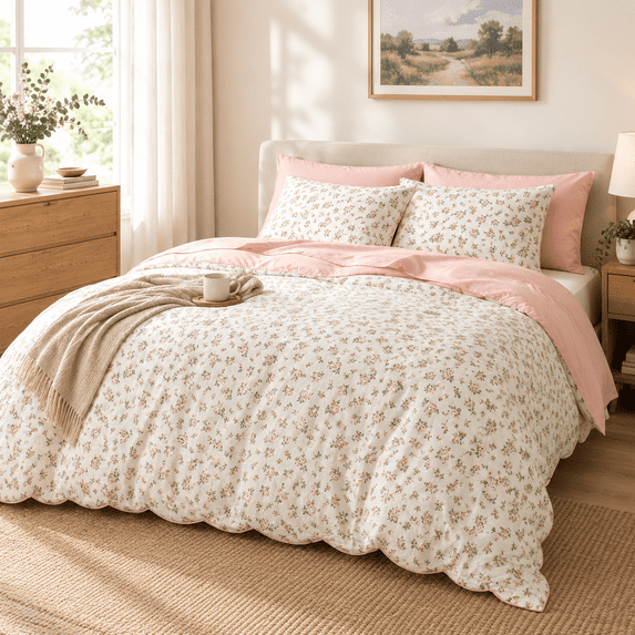 - Flcomforter Set With Sheets Coquettetagecore Aesthetic Flower Shabby ...