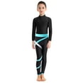thumbnail image 1 of Fldy Girls Gymnastics Outfits Kids Dance Ballet Leotard and Stretch Leggings Set Athletic Biketard Green 15-16, 1 of 7