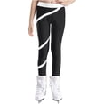 thumbnail image 1 of Fldy Girls Spiral Figure Ice Skating Pants Leggings Shiny Metallic Gymnastics Ballet Dance Pants Silver 12, 1 of 6