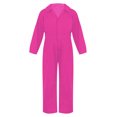 thumbnail image 1 of Fldy Kids Boys' Dance Coveralls Long Sleeves Zipper Jumpsuit Overalls One Piece Suit Street Dance Hot Pink 16, 1 of 5