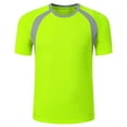 thumbnail image 1 of Fldy Kids Boys Football Soccer Jerseys Shirt Short Sleeve Dry Fit T-Shirt Running Workout Shirts Fluorescent Green 2XL, 1 of 2