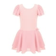 thumbnail image 1 of Fldy Kids Girls Ballet Dancewear Sleeves Ballerina Printed Dance Leotard Dress Tulle Skirt Pink XL, 1 of 7