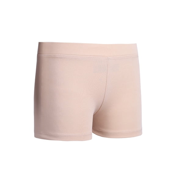 Fldy Kids Girls Boy Cut Ballet Gymnastics Shorts Gym Workout Boyshorts Activewear Dancewear Nude 10