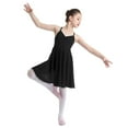 thumbnail image 1 of Fldy Kids Girls Criss Cross Ballet Dance Tutu Dress Gymnastics Dress Leotard Latin Lyrical Dresses Black 3XL, 1 of 7