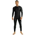 thumbnail image 1 of Fldy Men Long Sleeve Catsuit Bodysuit Zipper Front One-piece Jumpsuit Full Body Unitard Zentai Costume Black 2X-Large, 1 of 7