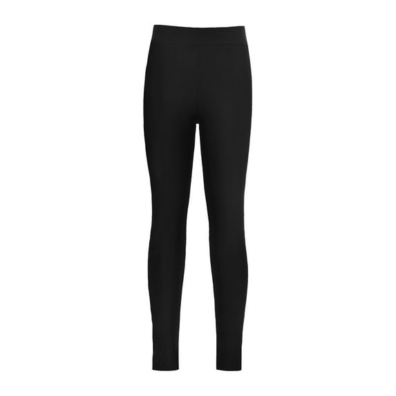 Fldy Youth Girls' Athletic Dance Leggings Kids Solid Compression Pants Running Active Yoga Tights Black 14
