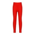 thumbnail image 1 of Fldy Youth Girls' Athletic Dance Leggings Kids Solid Compression Pants Running Active Yoga Tights Red 10, 1 of 7