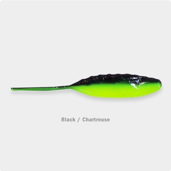 Fle Fly Crappie Kicker 2" Black/Chartruese 10pk