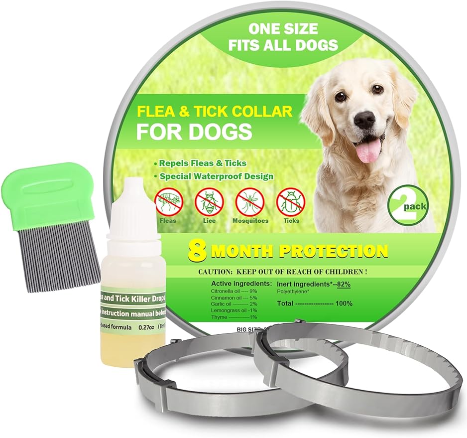 Flea Collar for Dogs, Dog Flea Collar 8 Months Protection, Flea and