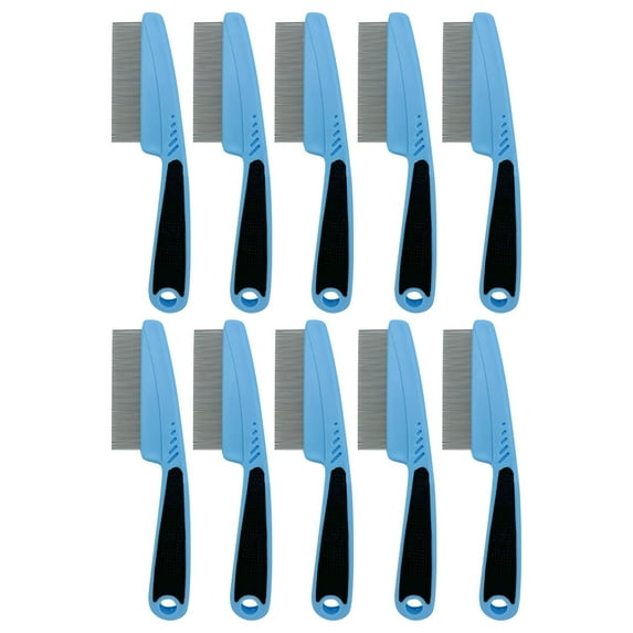 Flea Comb For Dogs Cats And Small Lice Removal Tool With Fine Stainless Steel Teeth Gentle Grooming For All Coat Types