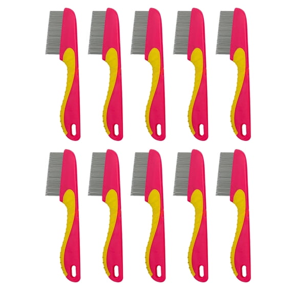 Flea Comb for Dogs and Cats Gentle Stainless Steel Teeth Pet Grooming Tool Removal and Coat Care 10PCS