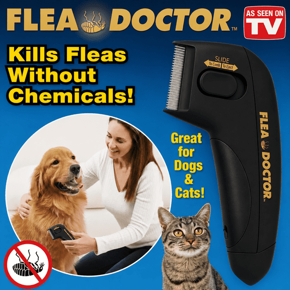 Flea Doctor Deluxe Electronic Flea Comb for Dogs & Cats - As Seen on TV