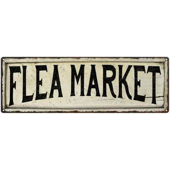 Flea Market Chic Vintage Look Farm House Wall Dcor 6x18 Metal Sign 206180028068