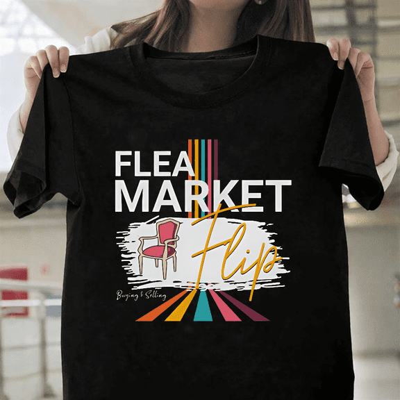 Flea Market Flip Men Women Vintage Thrift Lover Retro Gift Unisex T-Shirt, for men & women, up to size 5XL.