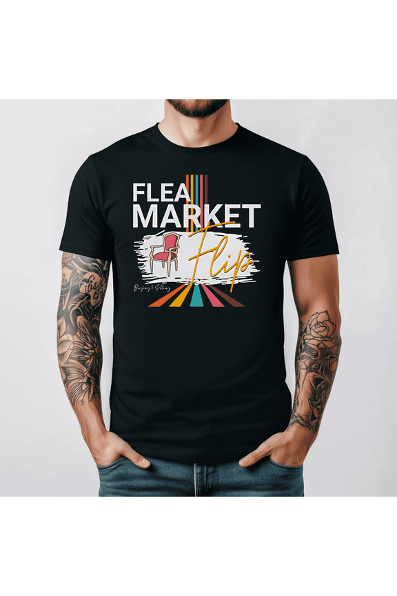 Flea Market Flip Vintage Thrift Lover Retro Gift Graphic Tee V15968,for unisex up to 3XL