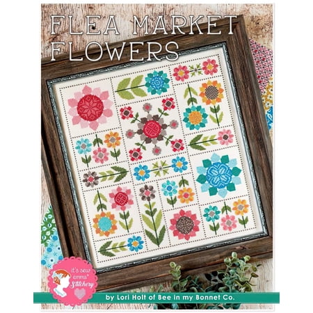 Flea Market Flowers Cross Stitch Pattern by Lori Holt