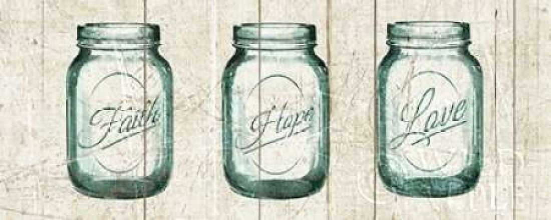 Flea Market Mason Jars Panel I v2 Canvas Art - Wild Apple Portfolio (24 x 48)