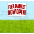 thumbnail image 1 of Flea Market Now Open (18" x 24") Yard Sign, Includes Metal Step Stake, 1 of 6