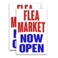 thumbnail image 1 of Flea Market Now Open (24" X 36") Vinyl Decal Only (Pack of 2) |Sign|Sticker|Poster, 1 of 4