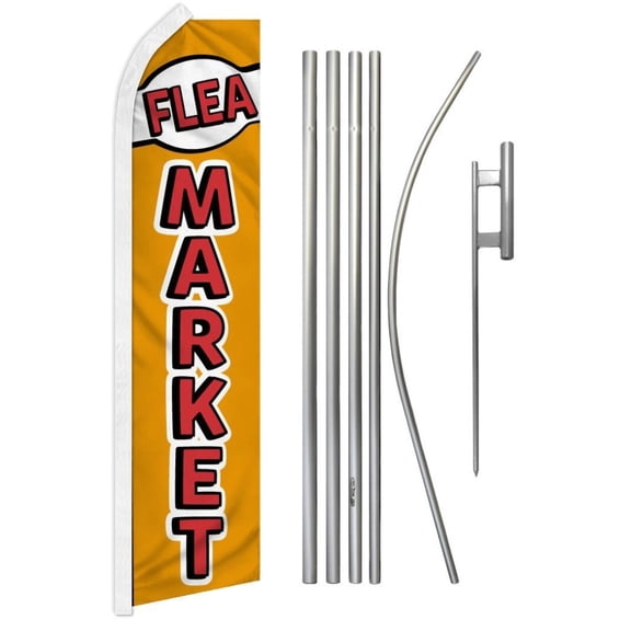 Flea Market Super Flag & Pole Kit