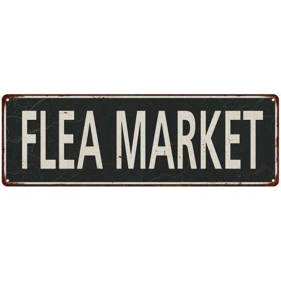 Flea Market Vintage Look Shabby Chic Gift Metal Sign 6x18 106180062054