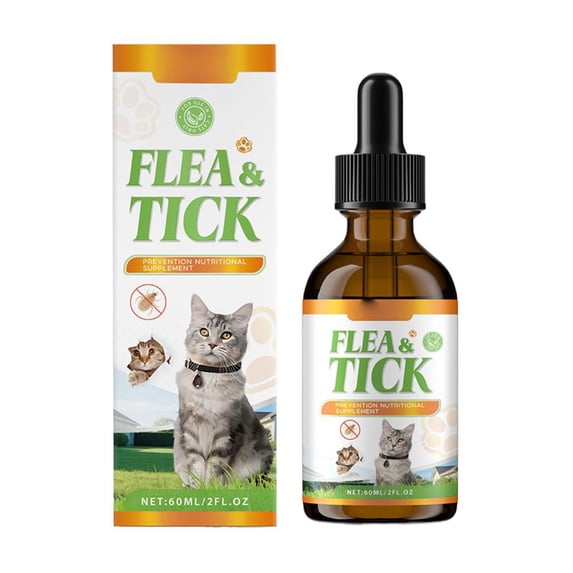 Flea Repellent for Cats 60ml, Protect Against Fleas and Ticks,safe Ingredi SN