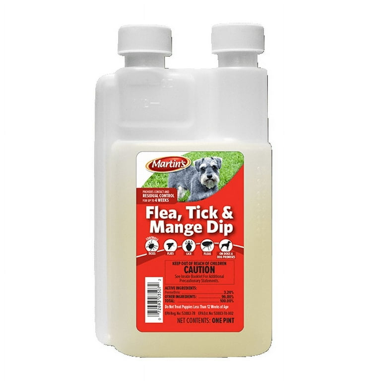 Flea Tick Mange Pet Dip 16oz Pet Flea Treatment Walmart