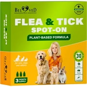 Flea and Tick Prevention for Small Dogs & Cats, Rabbits - Natural Flea Treatment & Pest Control - Topical Flea & Mosquito Repellent for Puppy and Kitten - All Pets