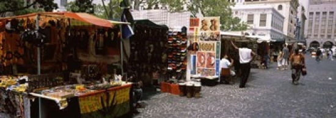 Flea market at a roadside Greenmarket Square Cape Town Western Cape Province Republic of South Africa Canvas Art - Panoramic Images (18 x 7)