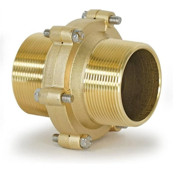 Fleck 2" Brass Drain Line Flow Control Less/Buttons 100 Gallons Per Minute Max 60711-01